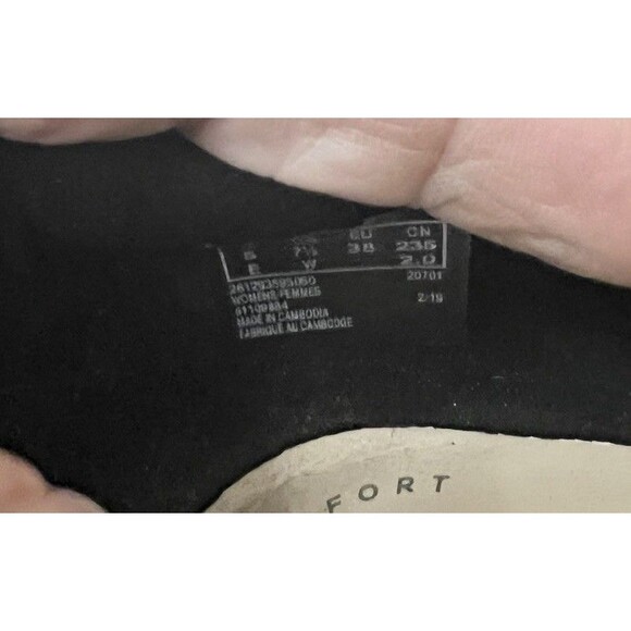 Clarks Shoes Size 7.5 W E Adriel Viola Pumps Black Cone Heels 26129359 Wide - Picture 6 of 6